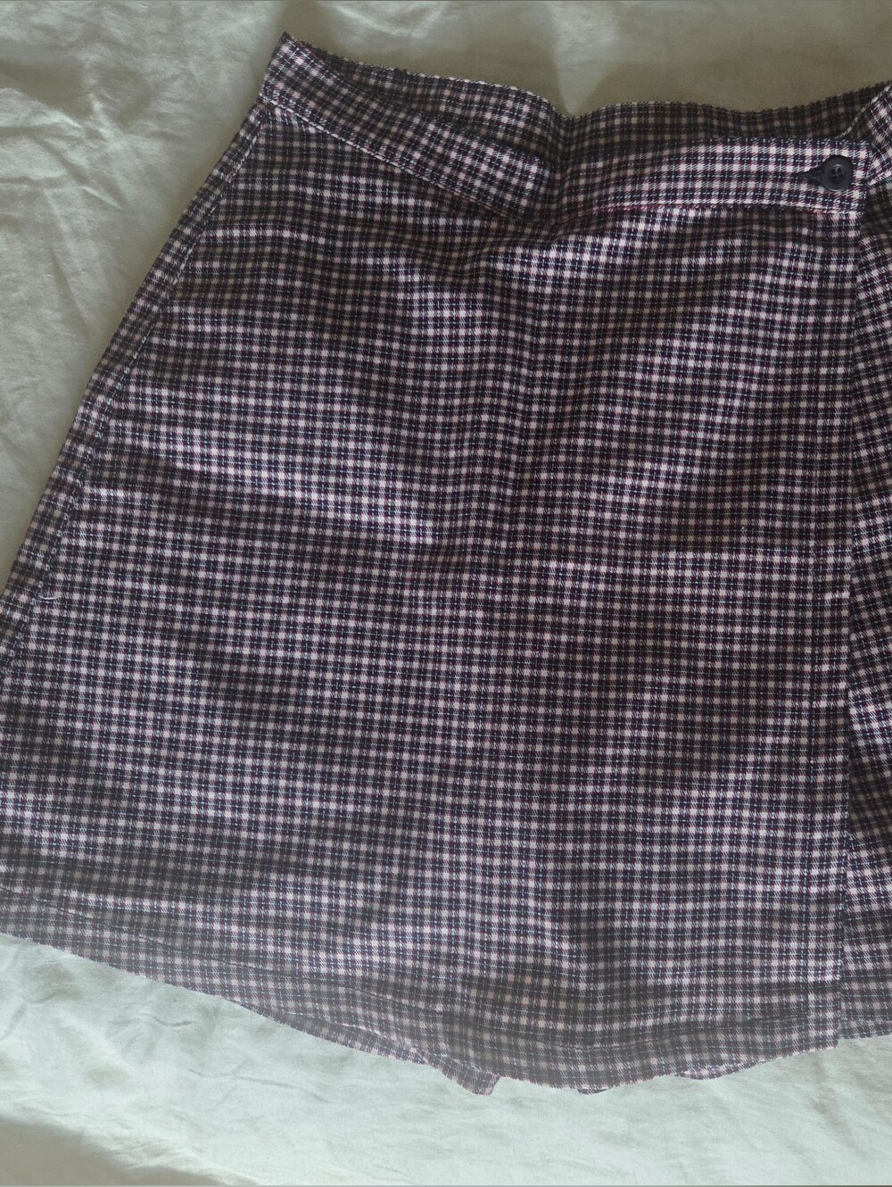Vintage Plaid Mini Skort - Red & blue Check